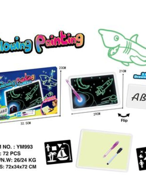 Load image into Gallery viewer, Educational Toy Drawing Pad 3D Magic 8 Light Effects Puzzle Board Sketchpad
