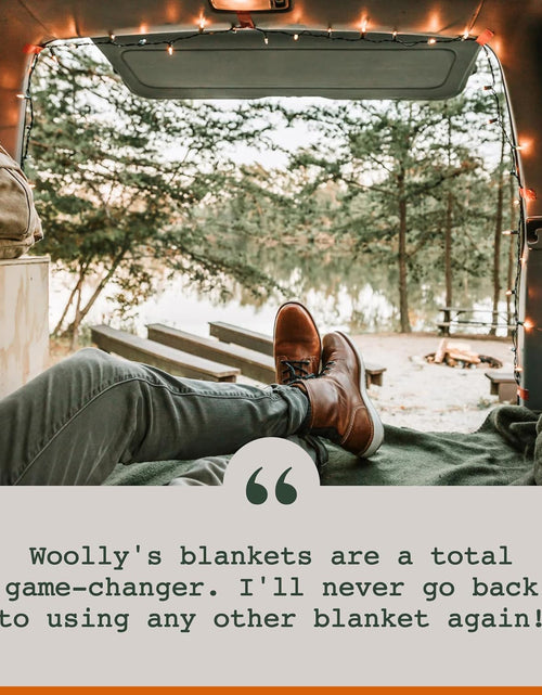 Load image into Gallery viewer, Woolly Mammoth Woolen Co. | Extra Large Merino Wool Camp Blanket | Perfect Outdoor Gear | Bedroll for Bushcraft, Camping, Trekking, Hiking, Survival, or Throw Blanket at the Cabin (Tan)
