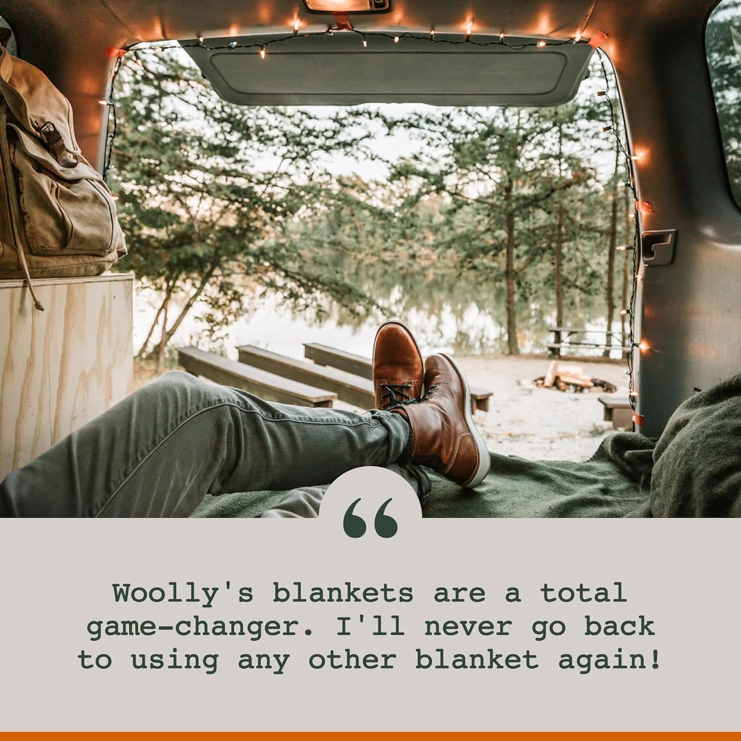 Woolly Mammoth Woolen Co. | Extra Large Merino Wool Camp Blanket | Perfect Outdoor Gear | Bedroll for Bushcraft, Camping, Trekking, Hiking, Survival, or Throw Blanket at the Cabin (Tan)