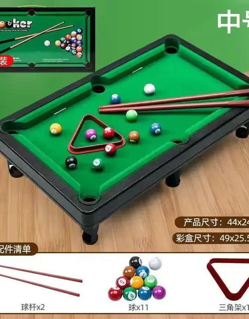 Load image into Gallery viewer, Desktop Pool Table Interactive Simulation Miniature Pool Game Children&#39;S Pool Table Home Mini Snooker Billiards Game Sets
