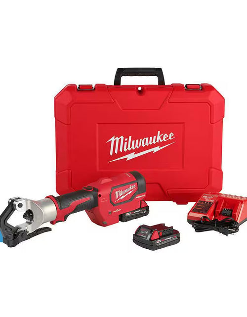 Load image into Gallery viewer, M18 18V Lithium-Ion Cordless FORCE LOGIC 750 MCM Dieless Crimping Tool Kit with 2 2.0 Ah Batteries and Bag
