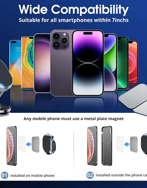 Load image into Gallery viewer, Magnetic Phone Holder for Car, Alloy Folding Mount, Universal Compatibility, 360° Rotation, for All Smartphones Holder for Car
