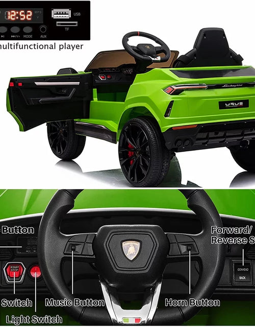 Load image into Gallery viewer, Lamborghini Urus 12V Electric Powered Ride on Car Toys for Girls Boys, White Kids Electric Vehicles Ride on Toys with Remote Control, Foot Pedal, MP3 Player and LED Headlights, CL61
