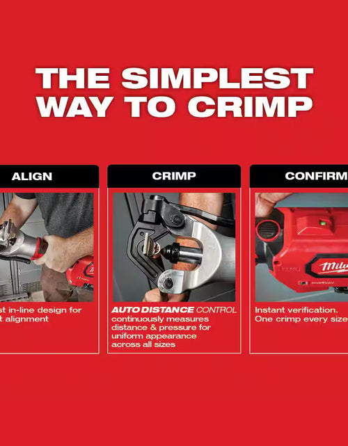 Load image into Gallery viewer, M18 18V Lithium-Ion Cordless FORCE LOGIC 750 MCM Dieless Crimping Tool Kit with 2 2.0 Ah Batteries and Bag
