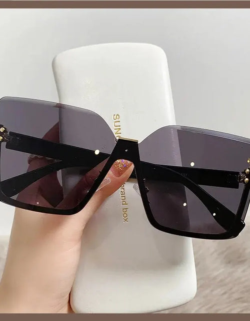 Load image into Gallery viewer, New European and American Style Half-Frame Metal Sunglasses Fashion Slim Women&#39;S Sunglasses Anti-Uv Glasses
