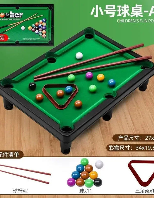 Load image into Gallery viewer, Desktop Pool Table Interactive Simulation Miniature Pool Game Children&#39;S Pool Table Home Mini Snooker Billiards Game Sets
