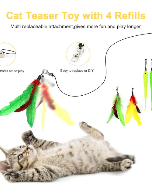 Load image into Gallery viewer, 34Pcs Cat Toys Kitten Toys,Interactive Cat Toys Set with Collapsible Cat Tunnels Tent for Indoor Cats,Retractable Cat Wand Toys Catnip Toys Cat Feather Teaser Fluffy Mouse Crinkle Balls for Cat,Kitty
