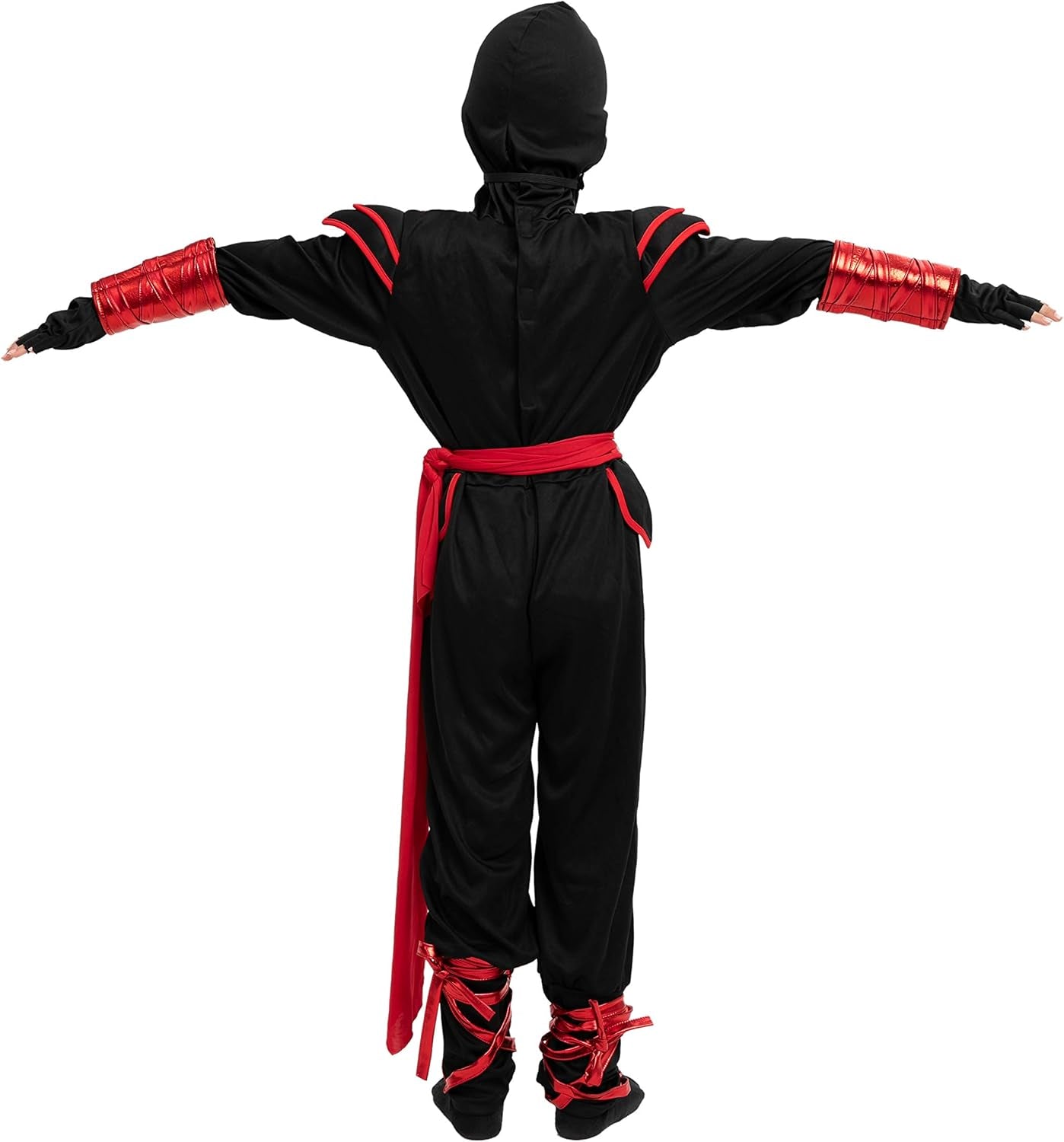 Ninja Dragon Red Costume Outfit Set for Kids Halloween Dress up Party