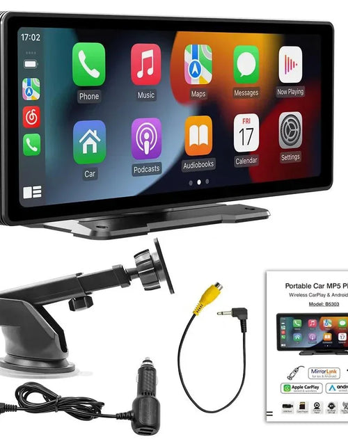 Load image into Gallery viewer, 10.26 Inch Car Monitor Wireless Carplay /Android-Auto HD Screen Camera Bluetooth FM Transmitter USB TF Video Player
