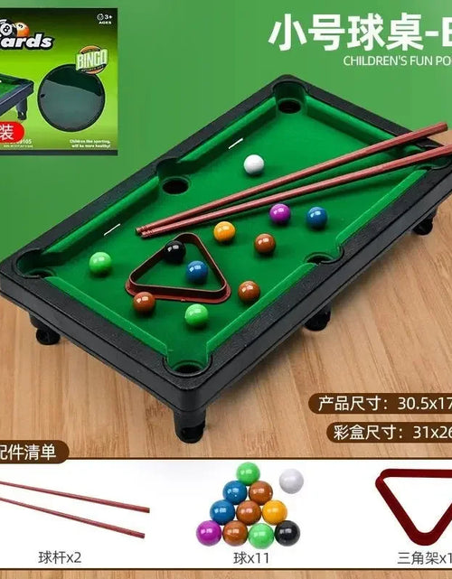 Load image into Gallery viewer, Desktop Pool Table Interactive Simulation Miniature Pool Game Children&#39;S Pool Table Home Mini Snooker Billiards Game Sets
