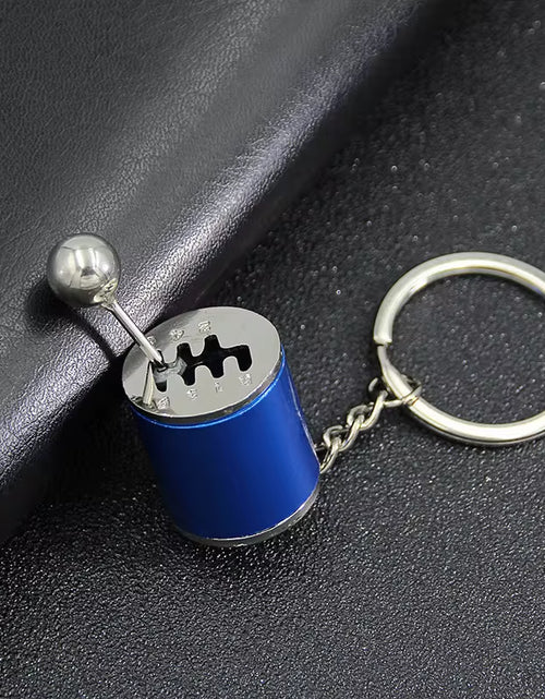 Load image into Gallery viewer, Creative Car 6 Speed Gearbox Gear Head Keychain Manual Transmission Lever Metal Key Ring Car Refitting Metal Pendant Keychain
