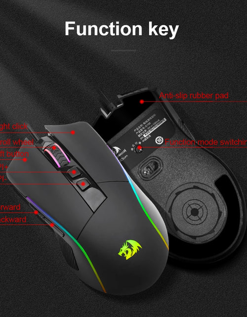 Load image into Gallery viewer, Lonewolf G105 RGB USB Wired Gaming Mouse 8000 DPI 8 Buttons Mice Programmable Ergonomic for Computer Laptop PC Gamer
