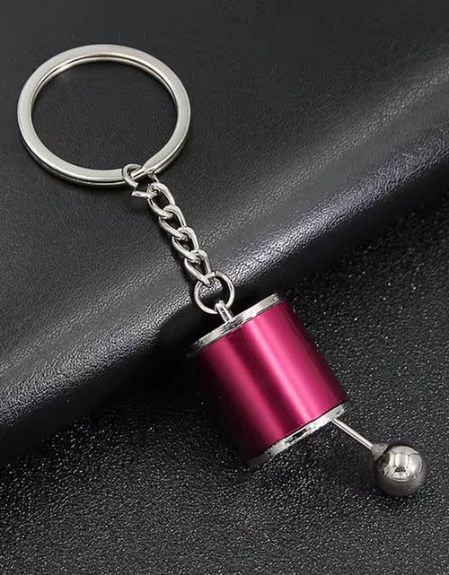 Load image into Gallery viewer, Creative Car 6 Speed Gearbox Gear Head Keychain Manual Transmission Lever Metal Key Ring Car Refitting Metal Pendant Keychain
