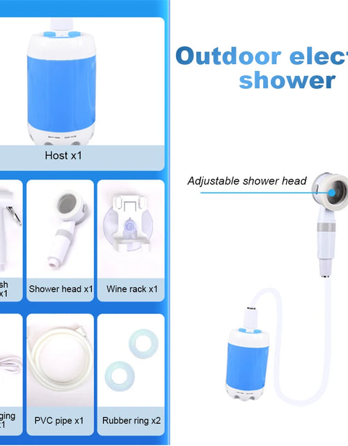 Load image into Gallery viewer, Portable Outdoor Shower Set Handheld Shower Head Adjustable Flow Camping Shower for Hiking Backpacking Beach Traveling
