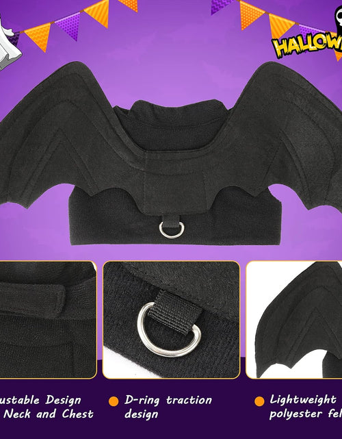 Load image into Gallery viewer, Dog Halloween Costume - Halloween Bat Wings Pet Costumes for Dogs Cats Halloween Party Medium
