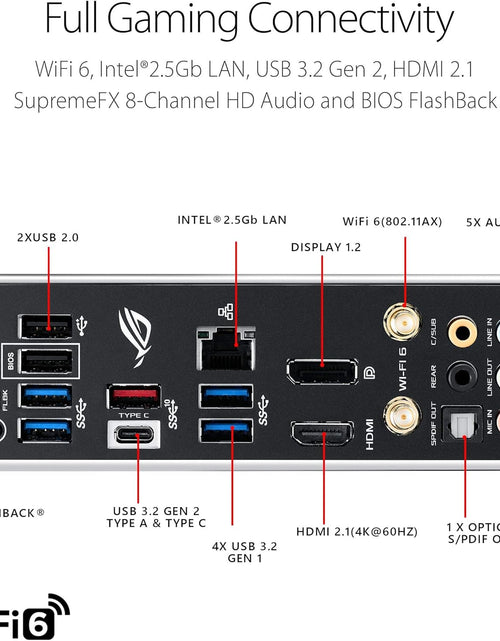 Load image into Gallery viewer, ROG Strix B550-F Gaming (Wifi 6) AMD AM4 Zen 3 Ryzen 5000 &amp; 3Rd Gen Ryzen ATX Gaming Motherboard (Pcie 4.0, 2.5Gb LAN, BIOS Flashback, HDMI 2.1, Addressable Gen 2 RGB Header and Aura Sync)
