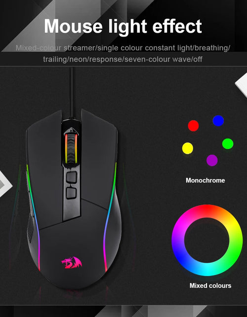 Load image into Gallery viewer, Lonewolf G105 RGB USB Wired Gaming Mouse 8000 DPI 8 Buttons Mice Programmable Ergonomic for Computer Laptop PC Gamer
