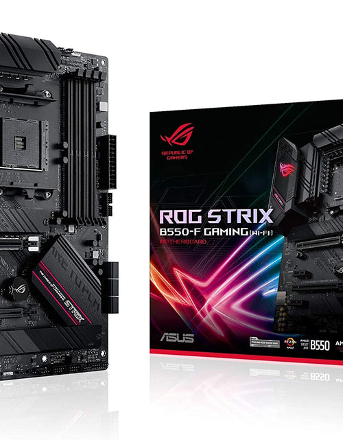 Load image into Gallery viewer, ROG Strix B550-F Gaming (Wifi 6) AMD AM4 Zen 3 Ryzen 5000 &amp; 3Rd Gen Ryzen ATX Gaming Motherboard (Pcie 4.0, 2.5Gb LAN, BIOS Flashback, HDMI 2.1, Addressable Gen 2 RGB Header and Aura Sync)
