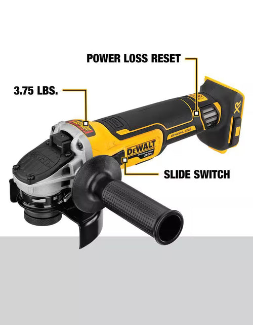 Load image into Gallery viewer, 20V MAX XR Cordless Brushless 4.5 In. Slide Switch Small Angle Grinder with Kickback Brake (Tool Only)
