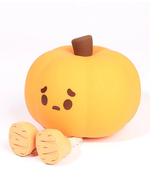 Load image into Gallery viewer, LED Night Lights Cute Pumpkin Safe Silicone Lamp USB Rechargeable Timing Bedside Decor Kids Baby Soft Nightlight Halloween Gift
