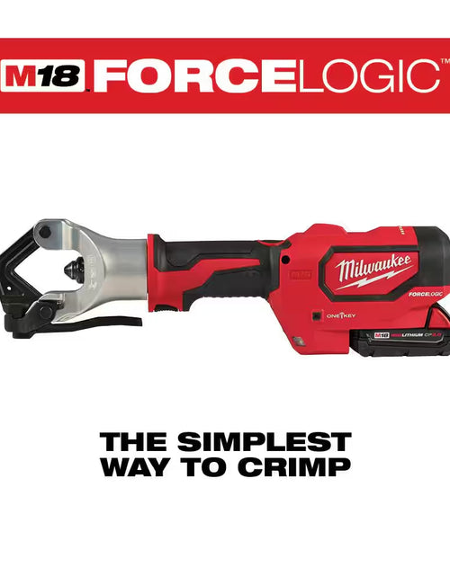 Load image into Gallery viewer, M18 18V Lithium-Ion Cordless FORCE LOGIC 750 MCM Dieless Crimping Tool Kit with 2 2.0 Ah Batteries and Bag
