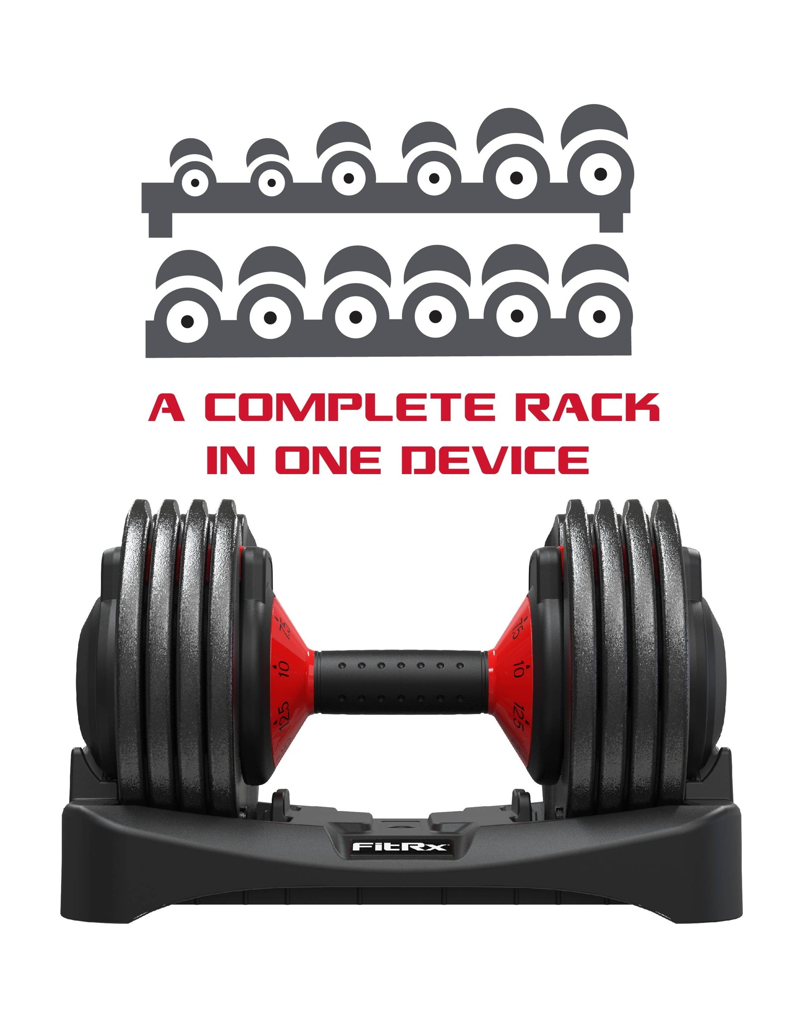 (2 Pack)  Smartbell, 25Lbs. Quick-Select 9 in 1 Adjustable Dumbbell for Home Gym, 5-25Lbs. Weight in 2.5Lbs Increments