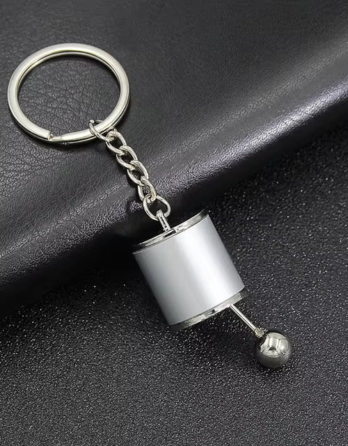 Load image into Gallery viewer, Creative Car 6 Speed Gearbox Gear Head Keychain Manual Transmission Lever Metal Key Ring Car Refitting Metal Pendant Keychain
